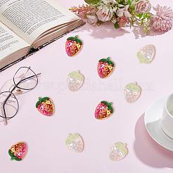 30 шт. подвески из непрозрачного акрила с гальваническим покрытием 2 цветов&nbsp;PACR-SC0001-09