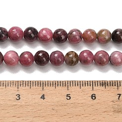 Природные родонит бисер нитей&nbsp;G-F820-K08-6mm