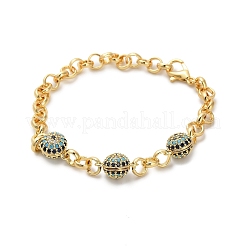 Браслеты из латунных цепей роло&nbsp;LS-BJEW-B145-04G