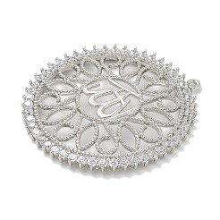 Покрытие стойки латунь микропаве прозрачные подвески из кубического циркония&nbsp;KK-L224-009P