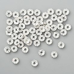 Латунные хрустальные бусины-разделители со стразами&nbsp;LS-X-RB-A006-6MM-S