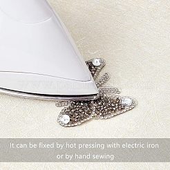 Нашивки со стразами в форме бабочки&nbsp;DIY-FG0001-36