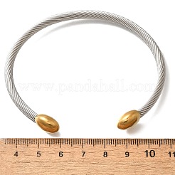 Браслеты-манжеты из нержавеющей стали 304&nbsp;BJEW-C091-02A-GP