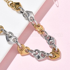 Браслеты из нержавеющей стали 304 с сердечками для женщин&nbsp;BJEW-B158-06GP