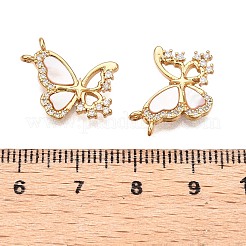 Латунь микропаве фианиты с подвесками-ракушками&nbsp;KK-T070-36G