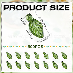 500шт прозрачные акриловые подвески&nbsp;TACR-ME0001-02A