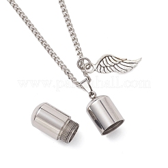 Подвеска для праха в форме капсулы из нержавеющей стали 304&nbsp;NJEW-JN05730