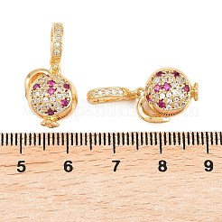 Латунные микро проложить кубического циркония раз за застежками&nbsp;KK-H538-01G