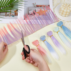 6 шт. 6 цвета высокотемпературного волокна кукольный парик волосы&nbsp;AJEW-DC0002-09