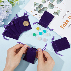 Подарочные пакеты на шнурке из бархата&nbsp;ABAG-BBC0001-10A-04