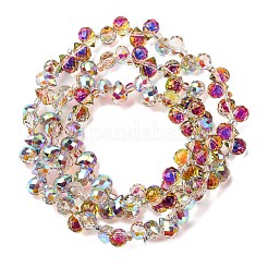 Прозрачные стеклянные бусины гальваническим пряди&nbsp;EGLA-F152A-FR08