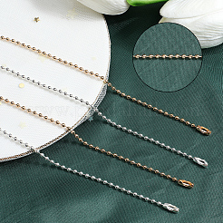 30 шт. 2 цвета железные шариковые цепочки для изготовления ожерелья&nbsp;MAK-SP0001-06B