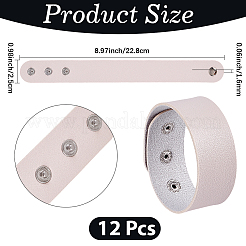 12 шт. браслеты из ПВХ и железного шнура&nbsp;AJEW-CL0002-49A