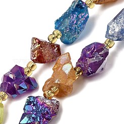 Гальванизированные нити из необработанных натуральных аметистов&nbsp;G-Z131-J02-10