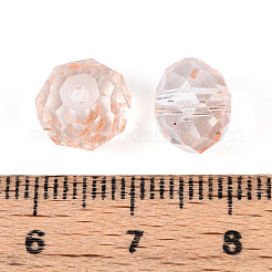 Выпечка расписные прозрачные стеклянные бусины&nbsp;X1-GLAA-N011-10mm-09