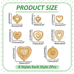 16шт 8 стиля латунные подвески&nbsp;FIND-WR0012-65