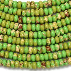 Синтетические имперские нитки из бисера яшмы&nbsp;G-L635-A09-4x2mm-04