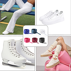 6 пара двухцветных шнурков из полиэстера&nbsp;AJEW-SP0003-92B