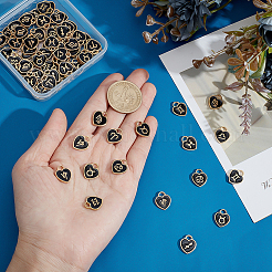 96шт 12 стиля светлые позолоченные подвески из сплава с эмалью&nbsp;ENAM-PH0003-14A