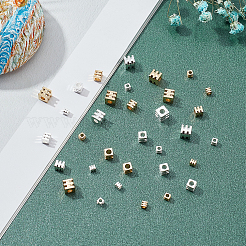 140шт 6 стиля латунные бусины KK-PH0003-90