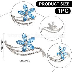 1 шт. броши из сплава цветов со стразами&nbsp;JEWB-CP0001-45