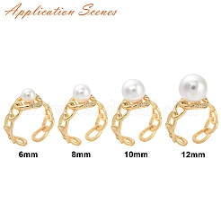 Регулируемые настройки колец из латуни с микропаве из кубического циркония&nbsp;KK-C115-01G