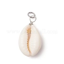 9 шт. подвески из натуральной ракушки каури&nbsp;PALLOY-JF03700-02