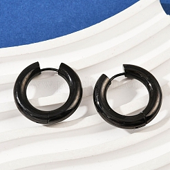 Серьги-кольца из нержавеющей стали 202 для полировки&nbsp;EJEW-M106-02EB-05