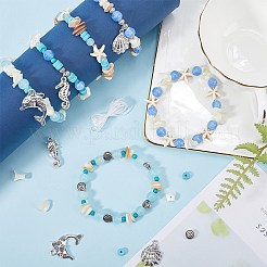 Набор для самостоятельного изготовления браслета из натуральных морских ракушек&nbsp;DIY-SC0024-31