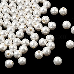 Жемчужные бусины с гальваническим покрытием&nbsp;BSHE-B008-05A-4mm