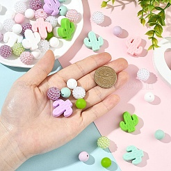 66 шт. Набор бусин из силикона и смолы 9 цветов&nbsp;FIND-YW0011-43