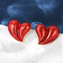 Серьги-гвоздики из латуни с эмалью для женщин&nbsp;EJEW-A126-01G