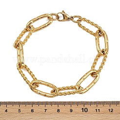 Браслеты-цепочки из нержавеющей стали 304 для женщин и мужчин&nbsp;BJEW-Z143-24G