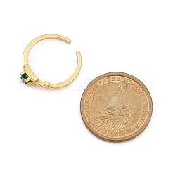 Кольца-манжеты для женщин с покрытием из латуни с микропаве из кубического циркония&nbsp;RJEW-M028-104G