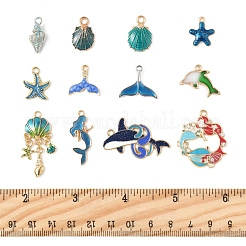 24шт 12 стиля подвески из сплава с эмалью&nbsp;FIND-FS0004-19