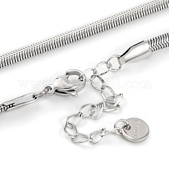 304 нержавеющая сталь цепочка-змейка с подвеской в виде сердца для женщин&nbsp;NJEW-U012-01P