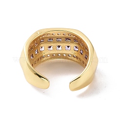 Открытое кольцо-манжета с несколькими линиями кубического циркония&nbsp;RJEW-P035-08G