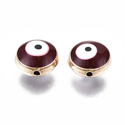 Бисера эмали сплава&nbsp;LS-ENAM-WH0047-14L-10mm