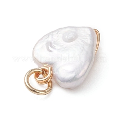 Подвески в форме сердца из натурального жемчуга кеши&nbsp;PALLOY-JF04809-01