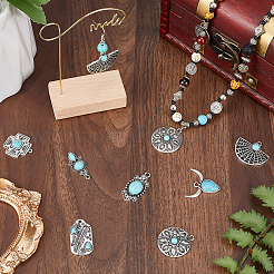 16 шт. 8 подвески из искусственной бирюзы из смолы&nbsp;FIND-SC0007-68