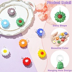 8шт 8 цвета стеклянные подвески&nbsp;GLAA-CJ0002-81