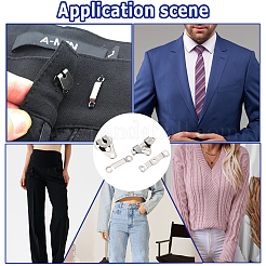 60 шт. 2 стиля латунных регулируемых джинсовых булавок&nbsp;KK-GF0001-21P