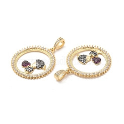 Латунные микро проложить кубического циркония подвески&nbsp;KK-H441-33G