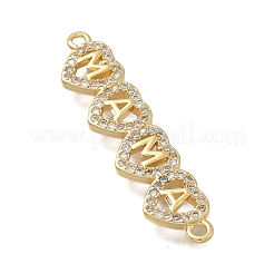 Сердце из латуни с микропаве из прозрачных кубических цирконий с надписью «мама» ко Дню матери&nbsp;KK-D431-003G