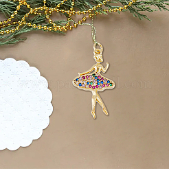 4 шт. 2 цвета латунные подвески с микропаве и кубическим цирконием&nbsp;KK-DC0003-39