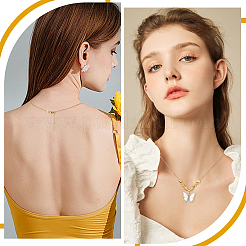 12 шт. 3 стиля ожерелий с регулируемыми цепочками из нержавеющей стали 304&nbsp;NJEW-NB0001-36G