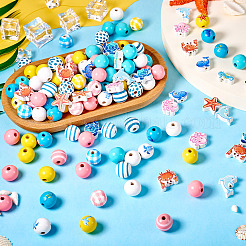 Деревянные европейские бусины&nbsp;WOOD-TA0002-63