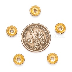 Железные хрустальные бусины-разделители со стразами&nbsp;RB-A007-10MM-G