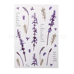 Водостойкие самоклеящиеся наклейки горячего тиснения с цветочным узором&nbsp;DIY-I063-07