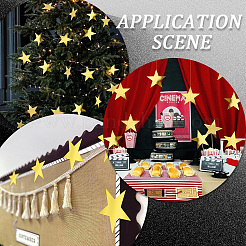 80 шт. бумажные блестящие звезды для украшения стены&nbsp;AJEW-SP0001-15B-01